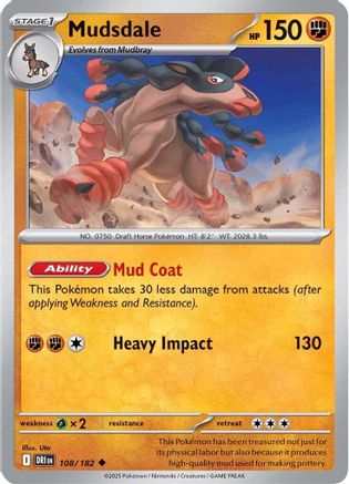 Mudsdale ( 108) [SV10 Destined Rivals] (Reverse Holofoil)