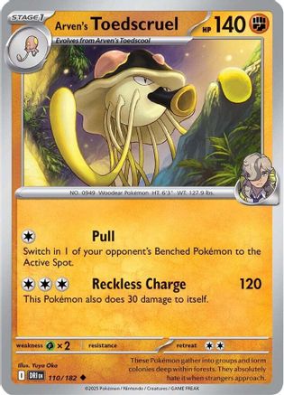Arven's Toedscruel ( 110) [SV10 Destined Rivals] (Reverse Holofoil)