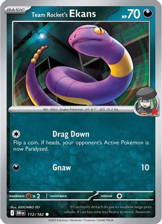 Team Rocket's Ekans ( 112) [SV10 Destined Rivals] (Reverse Holofoil)