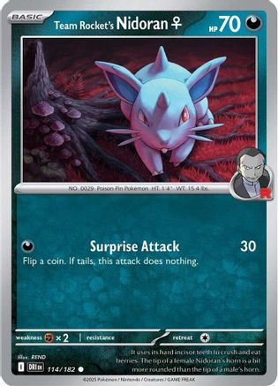 Team Rocket's Nidoran ( 114) [SV10 Destined Rivals] (Reverse Holofoil)