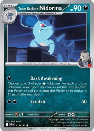 Team Rocket's Nidorina ( 115) [SV10 Destined Rivals] (Reverse Holofoil)