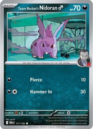 Team Rocket's Nidoran ( 117) [SV10 Destined Rivals] (Reverse Holofoil)