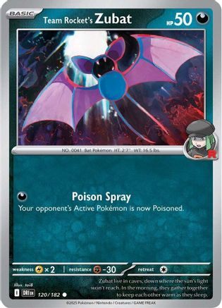 Team Rocket's Zubat (120) [SV10 Destined Rivals] (Reverse Holofoil)