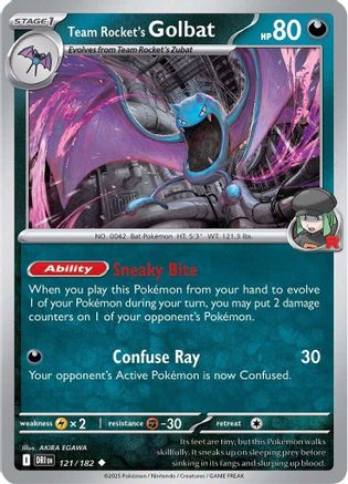 Team Rocket's Golbat (121) [SV10 Destined Rivals] (Reverse Holofoil)