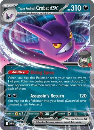 Team Rocket's Crobat ex (122/182) [SV10 Destined Rivals] (Holofoil)