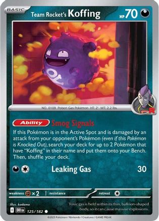 Team Rocket's Koffing 125/182 [SV10 Destined Rivals] (Reverse Holofoil)
