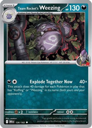 Team Rocket's Weezing (126/182) [SV10 Destined Rivals] (Non-Foil)