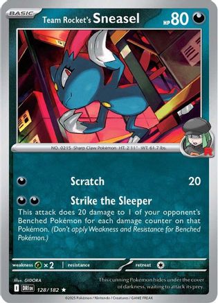 Team Rocket's Sneasel ( 128) [SV10 Destined Rivals] (Reverse Holofoil)