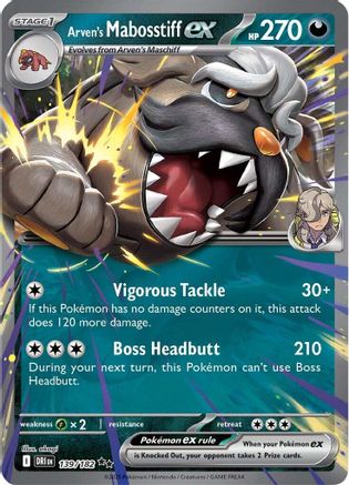 Arven's Mabosstiff ex ( 139/182) [SV10 Destined Rivals] (Holofoil)