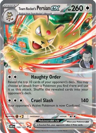 Team Rocket's Persian ex ( 150/182) [SV10 Destined Rivals] (Holofoil)