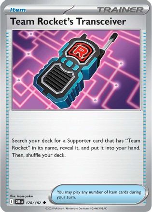 Team Rocket's Transceiver (178) [SV10 Destined Rivals] (Reverse Holofoil)