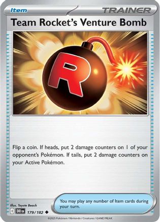Team Rocket's Venture Bomb (179) [SV10 Destined Rivals] (Reverse Holofoil)
