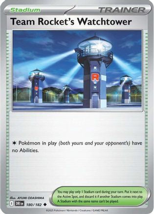 Team Rocket's Watchtower (180) [SV10 Destined Rivals] (Reverse Holofoil)