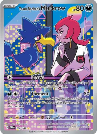 Team Rocket's Murkrow ( 200/182) [SV10 Destined Rivals] (Holofoil)