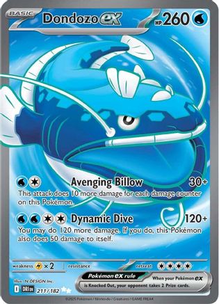 Dondozo ex (211/182) [SV10 Destined Rivals] (Holofoil)