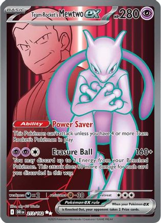 Team Rocket's Mewtwo ex (213/182) [SV10 Destined Rivals] (Holofoil)