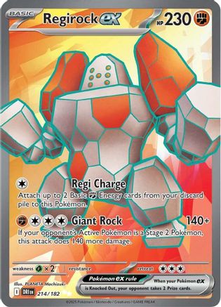 Regirock ex ( 214/182) [SV10 Destined Rivals] (Holofoil)
