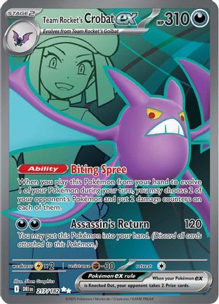 Team Rocket's Crobat ex (217/182) [SV10 Destined Rivals] (Holofoil)