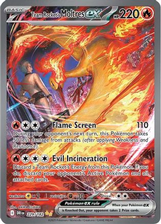 Team Rocket's Moltres ex (229/182) [SV10 Destined Rivals] (Holofoil)