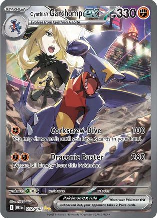 Cynthia's Garchomp ex (232/182) [SV10 Destined Rivals] (Holofoil)