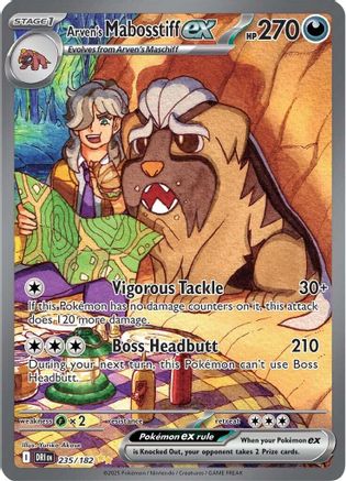 Arven's Mabosstiff ex (235/182) [SV10 Destined Rivals] (Holofoil)