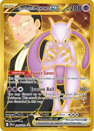 Team Rocket's Mewtwo ex ( 240/182) [SV10 Destined Rivals] (Holofoil)