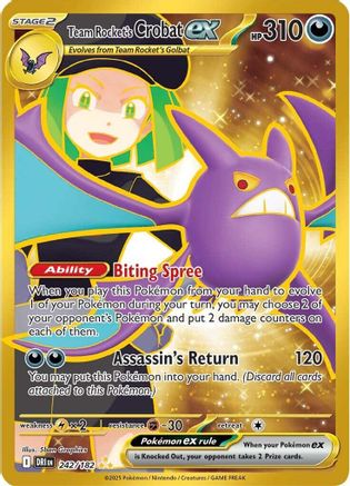 Team Rocket's Crobat ex (242/182) [SV10 Destined Rivals] (Holofoil)