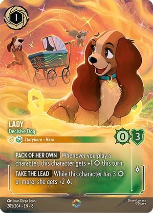 Lady - Decisive Dog (Enchanted) (205/204) Reign of Jafar ()