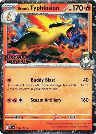 Ethan's Typhlosion (Destined Rivals Stamp) ( 034) [SV10 Destined Rivals] (Holofoil)