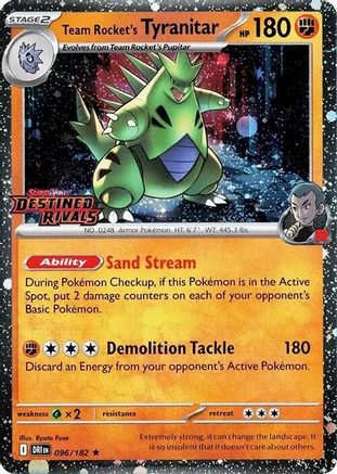 Team Rocket's Tyranitar (Destined Rivals Stamp) ( 096) [SV10 Destined Rivals] (Holofoil)