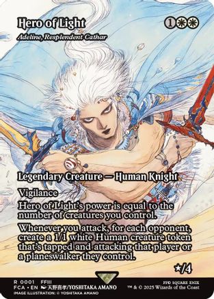 Hero of Light - Adeline, Resplendent Cathar (Showcase) [FINAL FANTASY: Through the Ages] Foil Rare