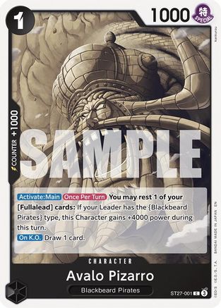 Avalo Pizarro [Starter Deck 27: BLACK Marshall.D.Teach] Common