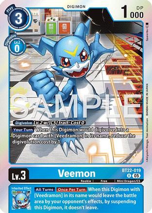 Veemon  (BT22-019) [Cyber Eden] Foil