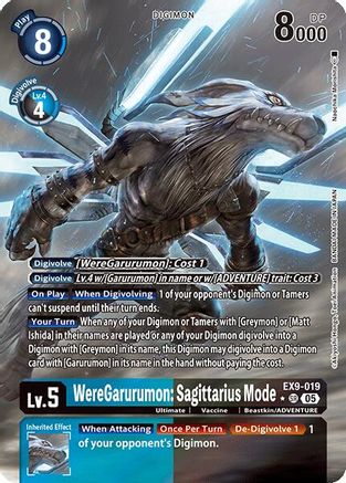 WereGarurumon: Sagittarius Mode (Alternate Art)  (EX9-019) [Versus Monsters] Foil