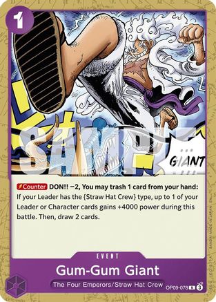 Gum-Gum Giant (Reprint) [Starter Deck 26: PURPLE/BLACK Monkey.D.Luffy] Rare