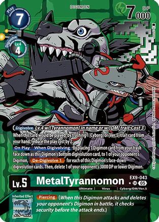 MetalTyrannomon (Alternate Art)  (EX9-043) [Versus Monsters] Foil