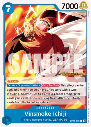 Vinsmoke Ichiji [A Fist of Divine Speed Release Event Cards] Common