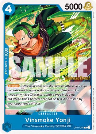 Vinsmoke Yonji [A Fist of Divine Speed Release Event Cards] Common