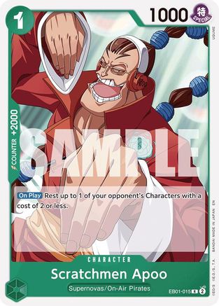 Scratchmen Apoo (Reprint) [Starter Deck 24: GREEN Jewelry Bonney] Rare