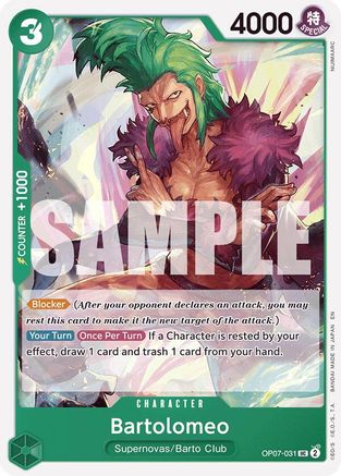 Bartolomeo (Reprint) [Starter Deck 24: GREEN Jewelry Bonney] Uncommon