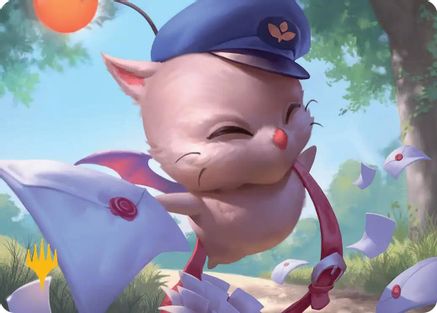 Delivery Moogle Art Card (Gold-Stamped Planeswalker Symbol) [Art Series: FINAL FANTASY] Special
