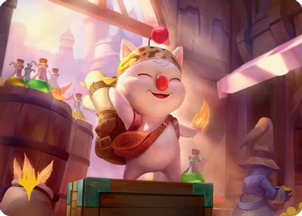 Stiltzkin, Moogle Merchant Art Card (Gold-Stamped Planeswalker Symbol) [Art Series: FINAL FANTASY] Special