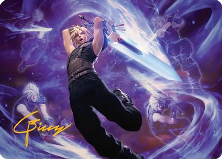 Cloud's Limit Break Art Card (Gold-Stamped Signature) [Art Series: FINAL FANTASY] Special