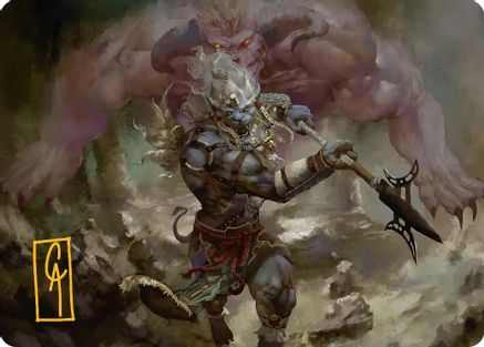 Kimahri, Valiant Guardian Art Card (Gold-Stamped Signature) [Art Series: FINAL FANTASY] Special