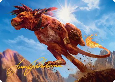 Red XIII, Proud Warrior Art Card (Gold-Stamped Signature) [Art Series: FINAL FANTASY] Special