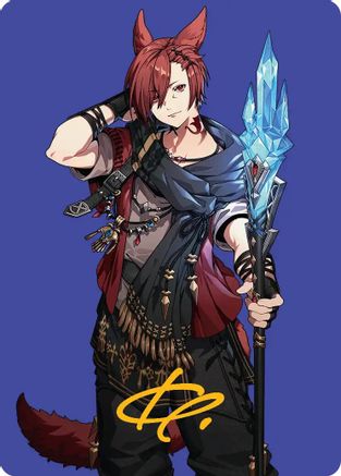 G'raha Tia, Scion Reborn Art Card (51) (Gold-Stamped Signature) [Art Series: FINAL FANTASY] Special