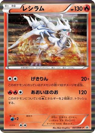 Reshiram 051/BW-P [BWP Promotional cards] Holofoil (Japanese)