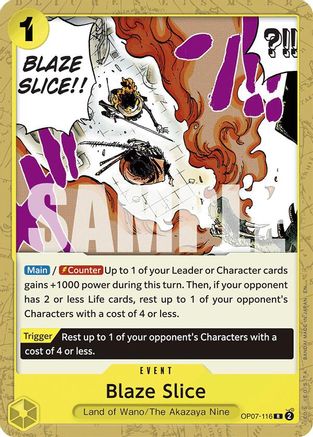 Blaze Slice (Reprint) [Starter Deck 28: GREEN/YELLOW Yamato] Rare