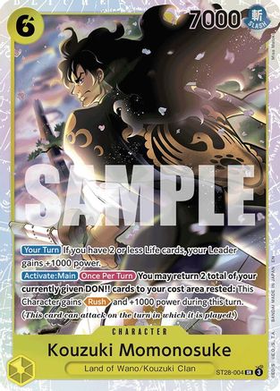 Kouzuki Momonosuke [Starter Deck 28: GREEN/YELLOW Yamato] Super Rare
