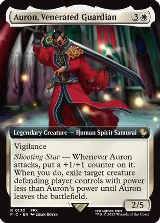 Auron, Venerated Guardian (Extended Art) [Commander: FINAL FANTASY] Rare